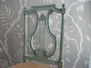 ANTIQUE FRENCH LYRE BACK CHAIRS